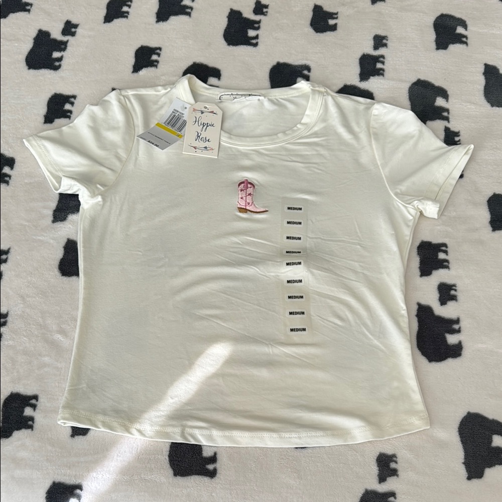 Hippie rose boot White T-Shirt
